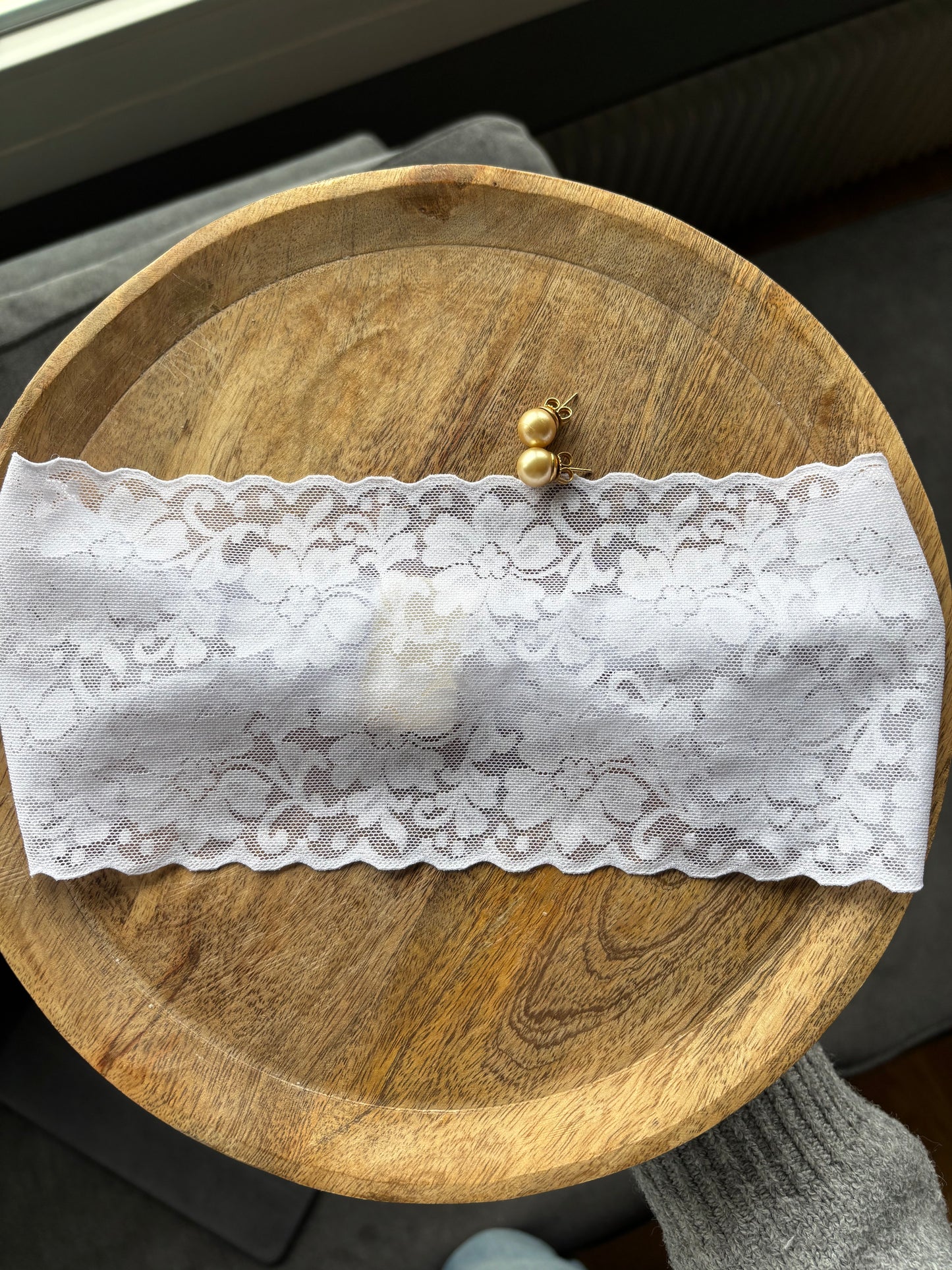Bandeau en dentelle large